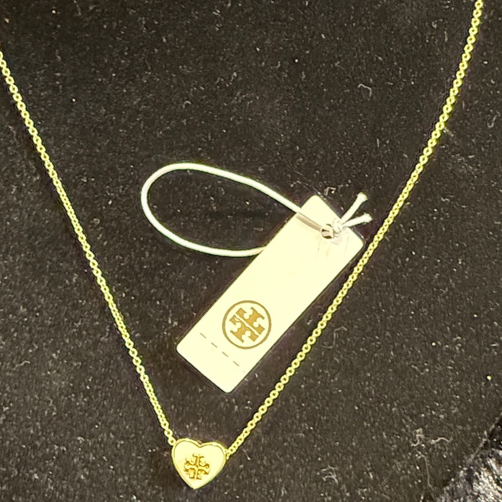 Tory Burch Gold Heart Pendant Necklace - Picture 3 of 4